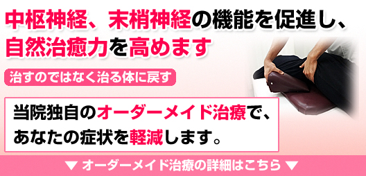 中枢神経、末梢神経の機能を促進し、自然治癒力を高めます